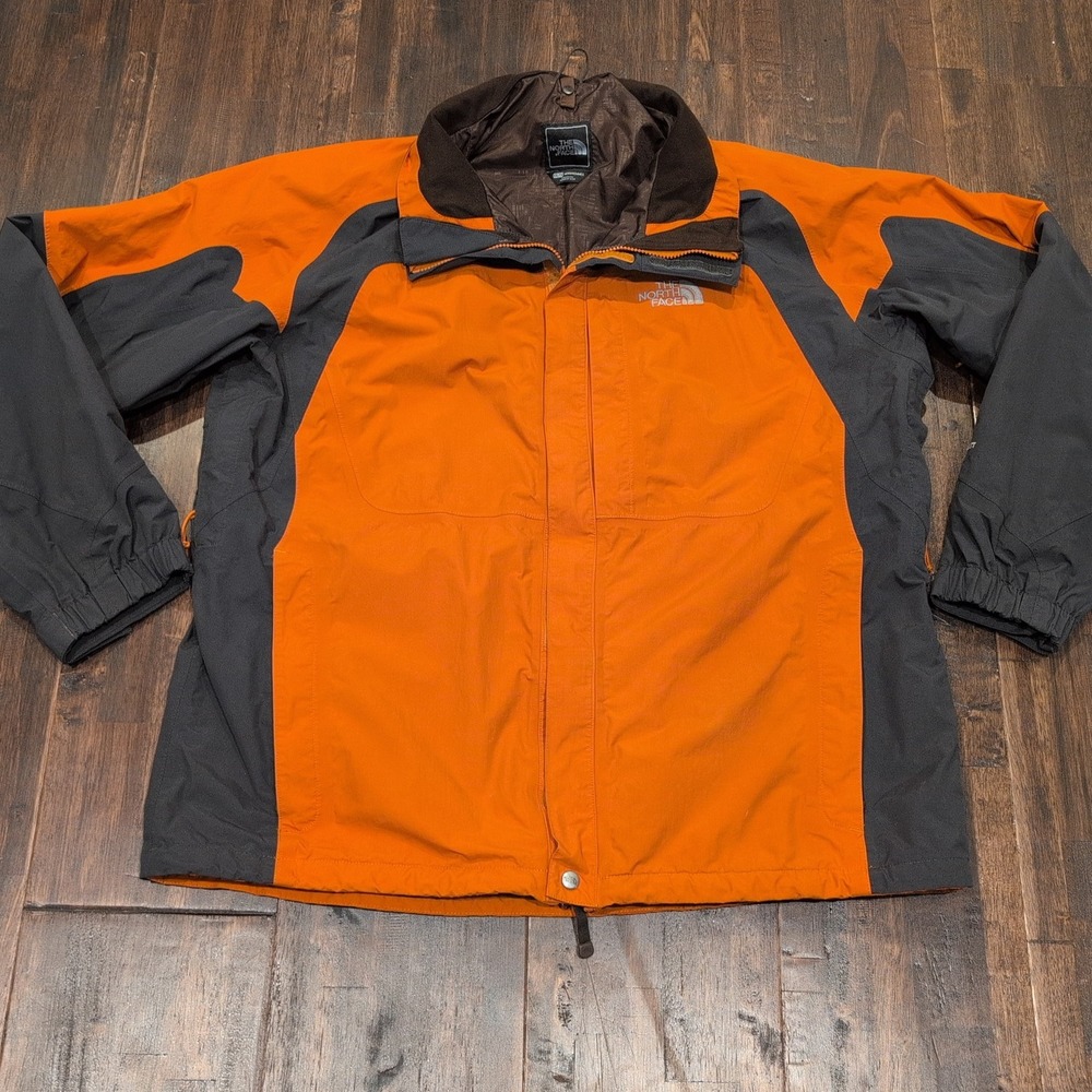 The North Face Vibrant Orange and Charcoal Jacket
